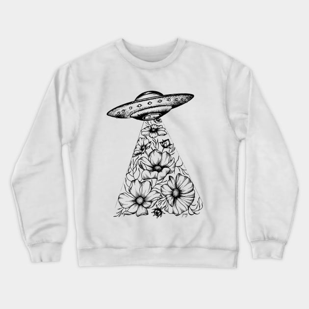 Floral Abduction Crewneck Sweatshirt by Akbaly